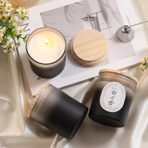 REISEN 12 Pcs 10oz Gradient Black Candle Jars for Candle Making Kit - Image 6