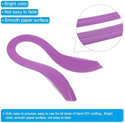 PATIKIL Quilling Strips Paper 600pcs 1.5mm 39cm Origami Paper Quilling Kits for Art DIY Hand Craft Christmas, Violet Purple - Image 3