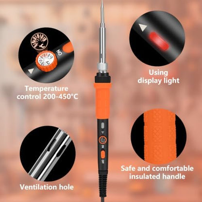 Wood Burning Kit, 23pcs Wood Burning Pen Adjustable Temperature 200-450°C - Image 3