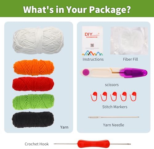 GOZATO Crochet Kit for Beginners, Halloween Night Light Ghost Kit with Step-by-Step Video Tutorials, Easy Beginner Crochet Kit for Adults, Women & Men, Handmade DIY Gift Complete Kit Included (2Pack) - Image 2