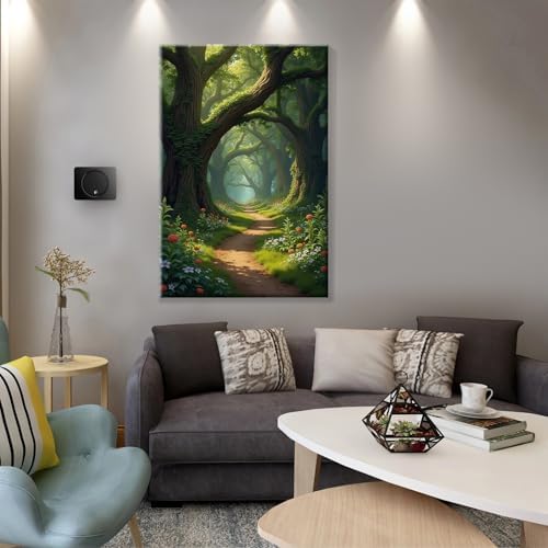 JOOZ Landscape Paint by Numbers Kit for Adults with Frame Forest Paint by Number with Easel Tree Adult Paint by Number Kits Framed Canvas Oil Painting Kits for Home Wall Decor 8x12 Inch - Image 5