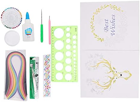 Cloimei Professional Paper Quilling Tool Kit with 36 Vibrant Color Strips Slotted Pen Ruler Pearl Pins for DIY Craft Beginners Adults Safe Non Materials - Image 5