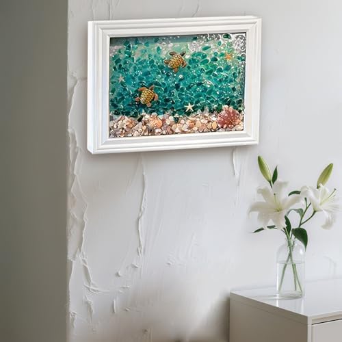 Mosaic Kit for Adults Ocean Inspired Sea Art - Turtle Shell Wall Decor Set DIY Tools, Complete Resin, Framework, Mosaic Stained Glass Pieces, Creative Craft Kits for Beginners, Handmade Birthday Gifts - Image 3