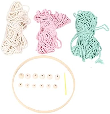 Macrame Kit Bohemian Style, DIY Weaving Material Package for Adults Women, Complete Accessories with Cotton Threads and Bamboo Circle, Relaxing Craft Kits for Home Decoration and S - Image 7