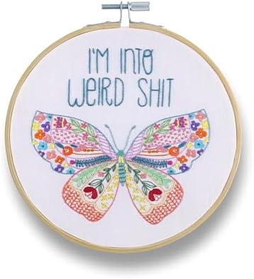 FUNATIC I'm Into Weird Shit Funny Embroidery Kit for Adults by FUNATIC