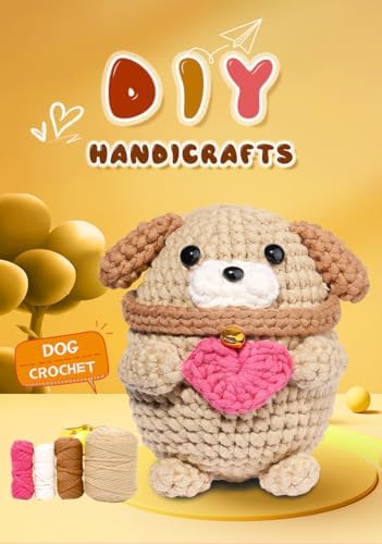 SwiftGo Crochet Kit for Beginners, Dog Crochet Animal Kits with Step-by-Step Video Tutorials, Beginner Amigurumi Crochet Starter Kit for Adults Kids, Holiday Birthday Gift - Image 7