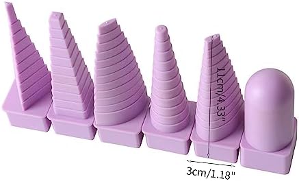 QMQJIA Pack of 6pcs Paper Quilling Tower DIY Handmade Shaping Tool Paper Wire Tower 6 Shapes Available Jewelry Making Tool Adult and Children Friendly - Image 3