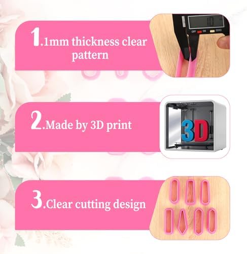 Polymer Clay Cutters, 10 Pieces Clay Sculpting Tools Polymer Clay Earrings Cutters Kit Basic Clay Cutters Tools Sculpting Polymer Clay Molds Dangle Shape Clay Cutters for Polymer Clay Jewelry Making - Image 4