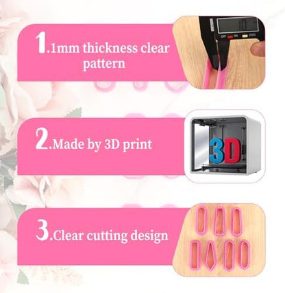 Polymer Clay Cutters, 10 Pieces Clay Sculpting Tools Polymer Clay Earrings Cutters Kit Basic Clay Cutters Tools Sculpting Polymer Clay Molds Dangle Shape Clay Cutters for Polymer Clay Jewelry Making - Image 4