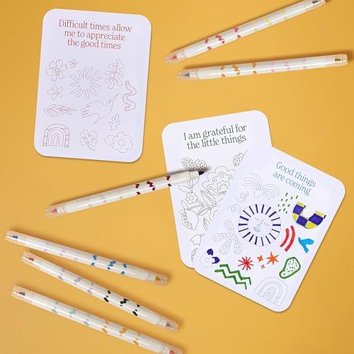 MindfulArt Color Your Own Affirmation Cards - Positivity Kit with Markers - Image 4