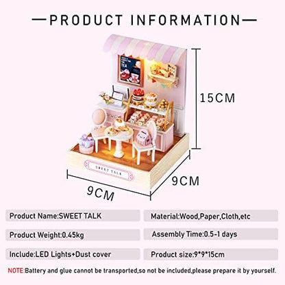 CUTEROOM DIY Doll Room Miniature Furniture Wooden House Kit-Sweet Talk - Image 2