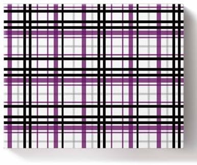 Sunteeny Paint by Number for Adults Beginner Abstract Stripes Purple Black Grey Plaid DIY Digital Oil Painting by Numbers Picture Drawing On Canvas Framed 12"x16" by Sunteeny