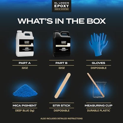 Ol Loggin Epoxy Resin Art Starter Kit, 64 oz. - VOC-Free, Food Safe, Clear, OLE-AR-064-SK - Image 7