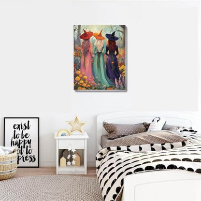 VIGEGU Witch Paint by Numbers Kit for Adults Beginner with Framed - Image 6