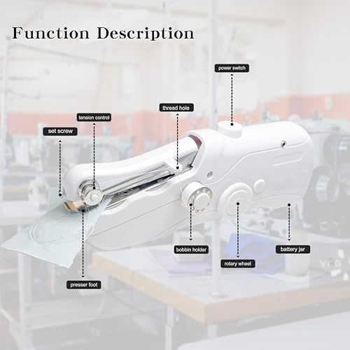 Hand-held sewing machine, mini portable fast electric sewing machine, easy for beginners and adults to use, hand-held sewing device for fast sewing is suitable for DIY home travel. - Image 2