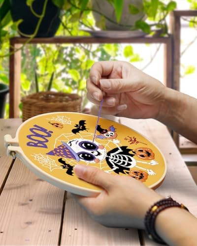 TINDTOP Halloween Embroidery Kit for Adult, Embroidery DIY Starter Kit - Image 5