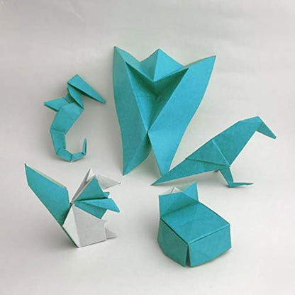 [Taro's Origami Studio] Standard 6 Inch One Sided Single Color (Light Blue) 50 Sheets (All Same Color) Square Easy Fold Premium Japanese Paper for Beginner (Made in Japan) - Image 3