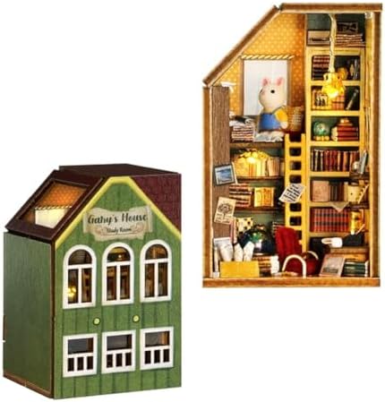 DIY Miniature Dollhouse Kit, Creative Wooden Doll House Craft Model with LED and Furniture for Christmas Birthday Gift (QH005) - Image 3