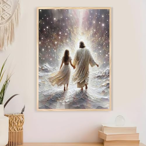 Jesus Paint by Numbers Kit for Adults Framed Canvas 12X16 in, Frameworkless - Image 4
