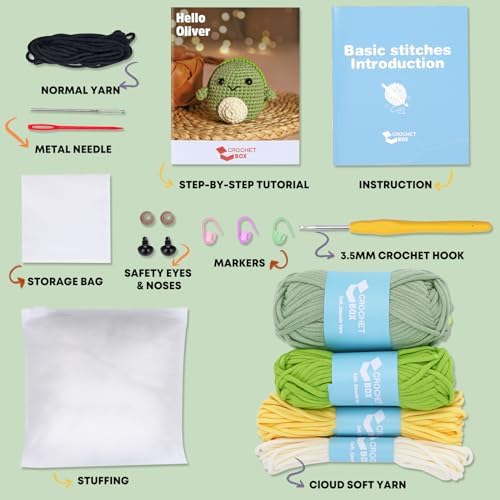 CrochetBox Turtle Complete Crochet Kit for Beginners, Easy Craft for Adults - Image 3