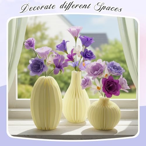 AmazingSpark Crepe Paper Flower Making Kit, Complete DIY Craft Aesthetic Gift with 3 Vises & Supplies to Make 30 Flowers, Sensory Arts Idea Gift for Adults, Couples, Friends, Women(Purple) - Image 6
