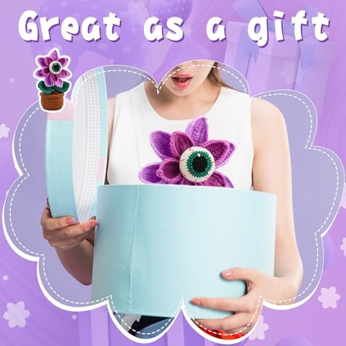 kgxulr Crochet Kit, Big-Eyed Beginner Crochet Kit for Adults, Knitting Kit - Image 6