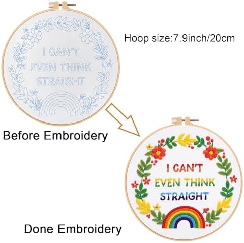 Louise Maelys LGBT Pride Embroidery Kit for Beginners Rainbow Craft - Image 3