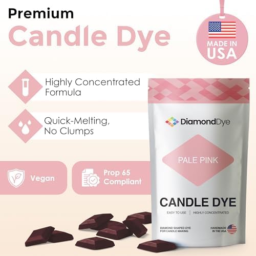 Pale Pink Candle Dye Chips, Soy & Paraffin Candle Making, 50 Pack - Image 2