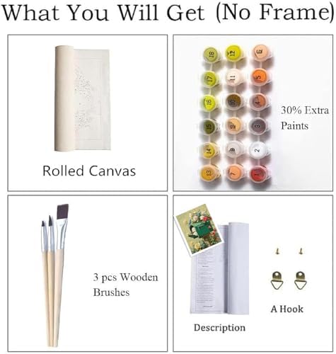 ZRIZQ Paint by Numbers Kit for Adults Beginner,Flowers Mail,16x20 - Image 4