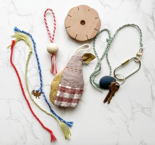 Grow Creative Kumi Wheel, Kumihimo Braided Bracelet Making Kit, Natural Materials - Wooden Disk, Cotton Embroidery Threads, Loom Jewelry Making Arts and Crafts Kit - Image 6