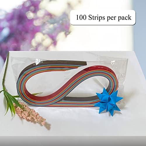 Multi Color Mix of Paper Strips for Weaving Projects (Multi Color Packs). Paper Strips for Moravian Stars, German Stars and Froebel Stars. 100 Strips per Pack (Variety Mix2, 3/8 x 12 inch) - Image 3
