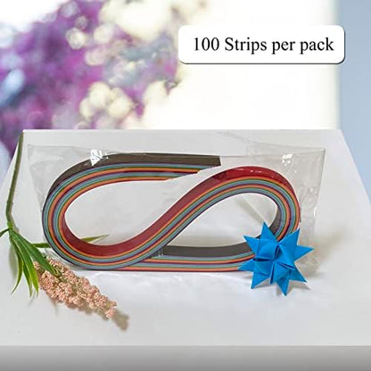 Multi Color Mix of Paper Strips for Weaving Projects (Multi Color Packs). Paper Strips for Moravian Stars, German Stars and Froebel Stars. 100 Strips per Pack (Variety Mix2, 3/8 x 12 inch) - Image 3