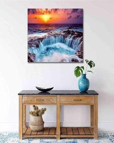 TOCARE Framed Paint by Numbers Kit for Adults Beginners, 12x12inch Niagara Falls Paint by Number with Frame,Easy Nature Waterfalls Paint by Numbers Framed Canvas (Without Easel) - Image 7