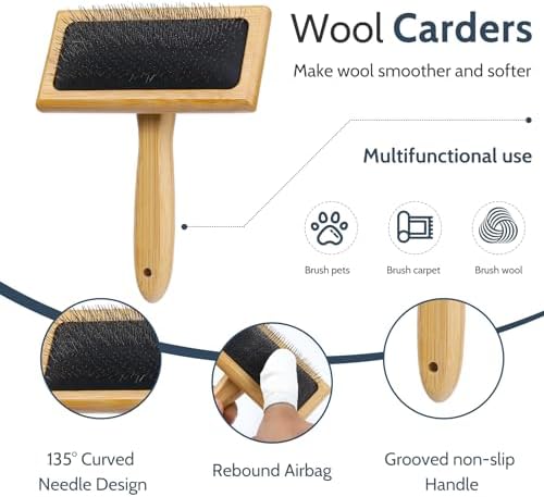SOCNITC Needle Felting Tools Kit, 10"x8" Felting Pad and Wool Carders - Image 4