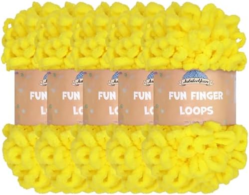JubileeYarn Fun Finger Loops Yarn - Limoncello - 5 Skeins by BambooMN