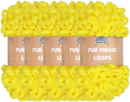 JubileeYarn Fun Finger Loops Yarn - Limoncello - 5 Skeins by BambooMN