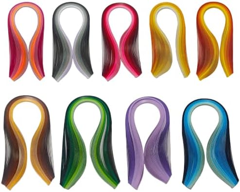 Anphly 9 Sets 5mm Width 39cm Length Multi-Color Paper Quilling Strips, 900 Strips 43 Colors Premium Craft Paper Set for Card Making, Scrapbooking and DIY Art Projects by Unknown