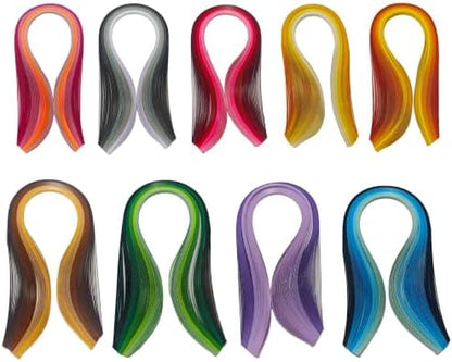 Anphly 9 Sets 5mm Width 39cm Length Multi-Color Paper Quilling Strips, 900 Strips 43 Colors Premium Craft Paper Set for Card Making, Scrapbooking and DIY Art Projects by Unknown