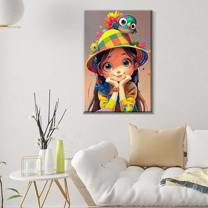 ATDMS Cartoon Paint by Numbers Kit for Adults with Frame, 8x12 Inch - Image 6
