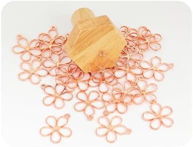 30PCS Open Bezel Pendants, Hollow Flower Alloy Frame Charms for Resin Jewelry Making, DIY Earrings Necklace Bracelet Craft Supplies - Image 3