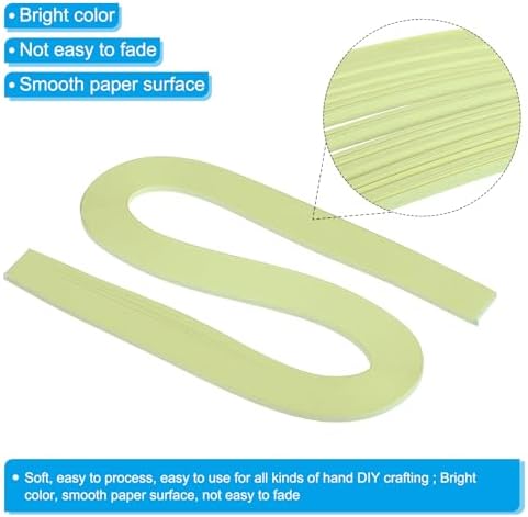 PATIKIL 600pcs Quilling Strips Paper 1/8"(3mm) 21"(54cm) Origami Paper Quilling Strip for Art DIY Hand Craft Christmas, Light Green - Image 3
