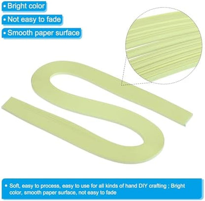 PATIKIL 600pcs Quilling Strips Paper 1/8"(3mm) 21"(54cm) Origami Paper Quilling Strip for Art DIY Hand Craft Christmas, Light Green - Image 3