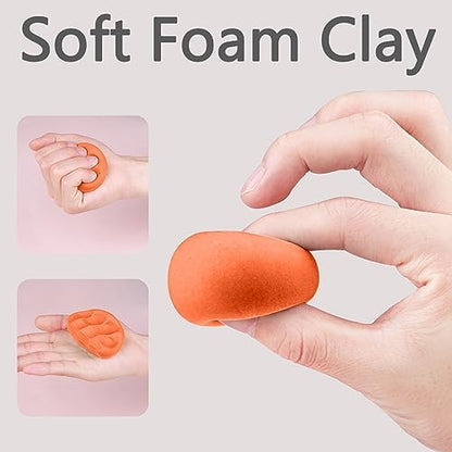 Cutedeer Orange Air Dry Clay, 1.1lb Foam Modeling Clay, Soft Squishy Molding for Kids Adults, Arts & Crafts Project Slime Supplies(1.1lb - 1 Pack, Orange) - Image 2
