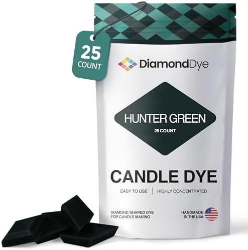 Hunter Green Candle Dye Chips, Soy & Paraffin Candle Making, 25 Pack by Reddig-globyDiamondDye