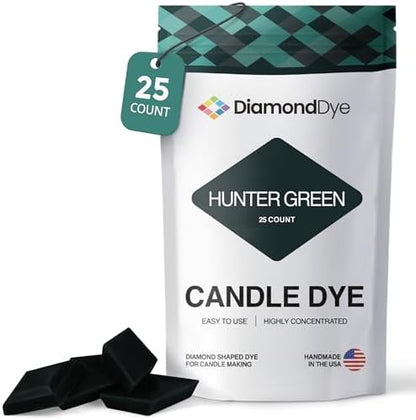 Hunter Green Candle Dye Chips, Soy & Paraffin Candle Making, 25 Pack by Reddig-globyDiamondDye