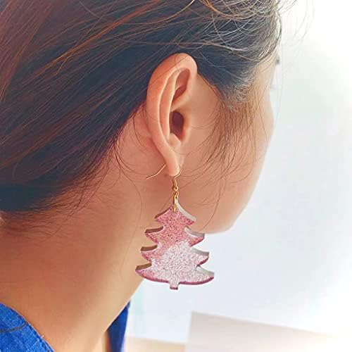 1Pc Blue Christmas Pine Tree Earrings Epoxy Resin Silicone Mold Epoxy Resin Casting Molds for Jewelry Making Jewelry Casting Supplies - Image 5
