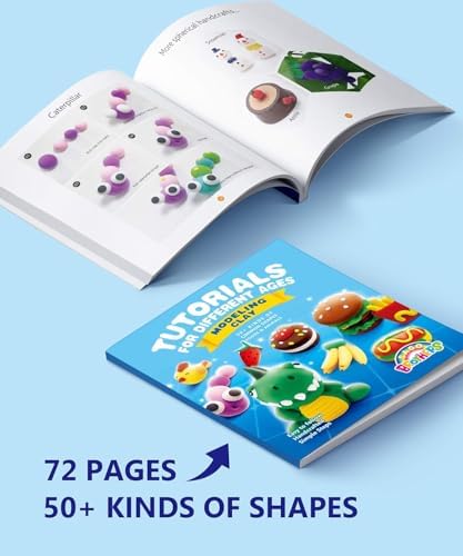 Sago Brothers 24 Colors Air Dry Clay for Kids with 3 Tools & Tutorial Book - Image 4