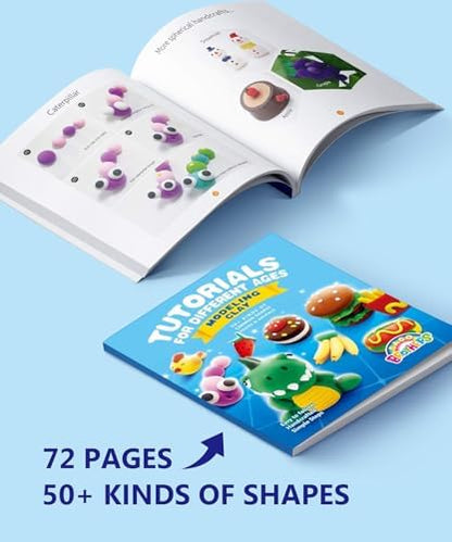 Sago Brothers 24 Colors Air Dry Clay for Kids with 3 Tools & Tutorial Book - Image 4