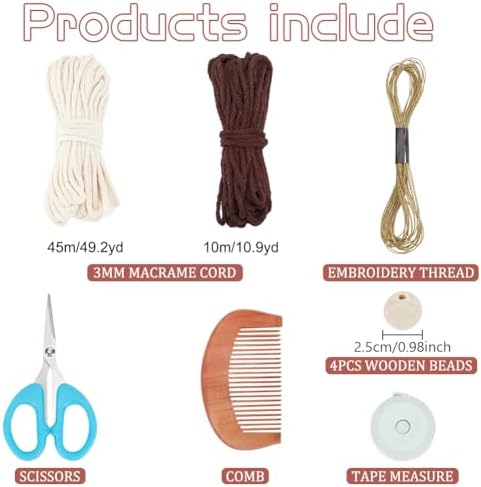 FREEBLOSS 3 Set DIY Macrame Angel Kit for Beginners With Instructions, Boho Angel Decor, Adults Craft Kit, Christmas Birthday Gift, White - Image 2