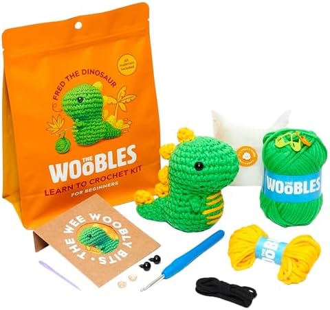 The Woobles Crochet Kit for Beginners (Fred the Dinosaur) by TheWoobles